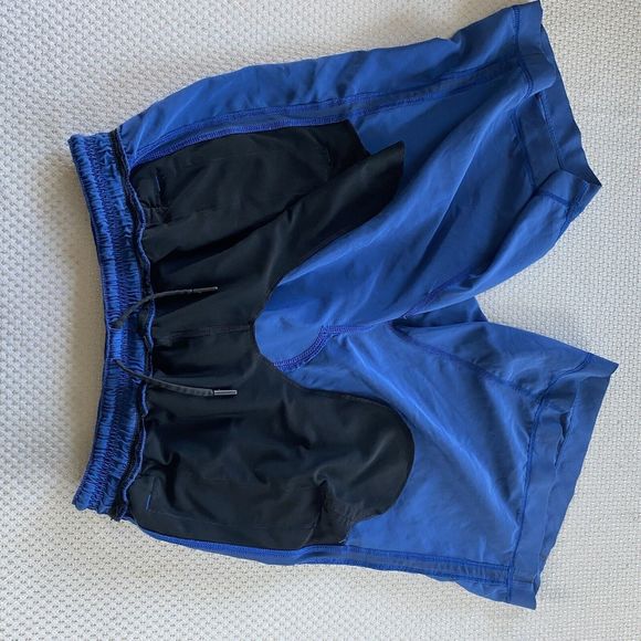 Lululemon Pace Breaker shorts Mens Small Blue unlined Liner Removed 9” - Picture 10 of 11